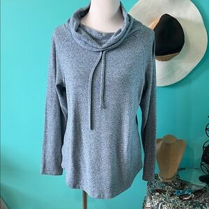 Architect Heather Blue Cowl Neck Sweater